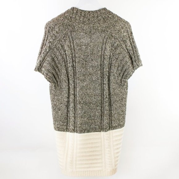 Burberry Brit Green and Natural White Mouline Cable Knit Tunic - Picture 2 of 7